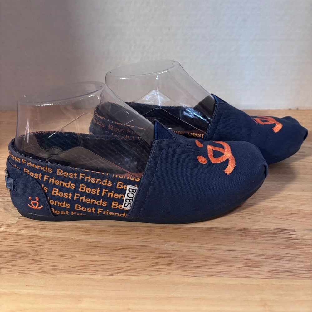BOBS from Skechers Women Navy Blue Best Friends Espadrille Flats Shoes Size 6 - Picture 9 of 10